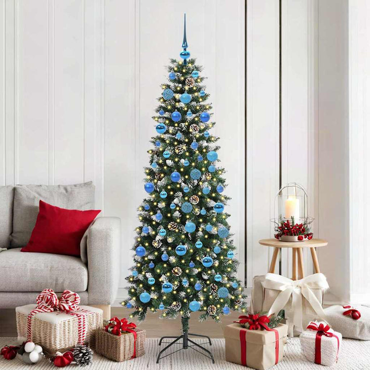 Vidaxx sapin de Noël artificiel avec 300 LED vert 180 cm PVC et plastique et acier