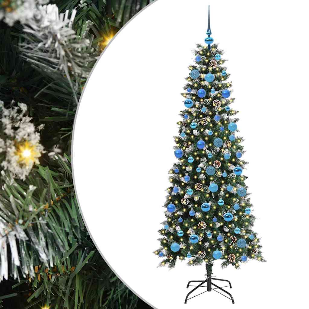 Vidaxx sapin de Noël artificiel avec 300 LED vert 180 cm PVC et plastique et acier