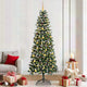 VidaXL sapin de Noël artificiel avec 300 LED vertes, 210 cm PVC et plastique et acier