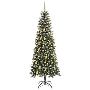 VidaXL sapin de Noël artificiel avec 300 LED vertes, 210 cm PVC et plastique et acier - afbeelding 3