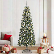 VidaXL sapin de Noël artificiel avec 300 LED vertes, 210 cm PVC et plastique et acier - afbeelding 1