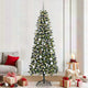 VidaXL sapin de Noël artificiel avec 300 LED vertes, 210 cm PVC et plastique et acier