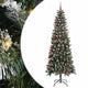 VidaXL sapin de Noël artificiel avec 300 LED vertes, 210 cm PVC et plastique et acier