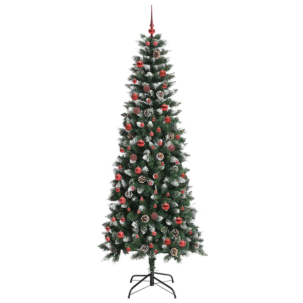 VidaXL sapin de Noël artificiel avec 300 LED vertes, 210 cm PVC et plastique et acier