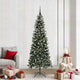 VidaXL sapin de Noël artificiel avec 300 LED vertes, 210 cm PVC et plastique et acier