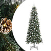 VidaXL sapin de Noël artificiel avec 300 LED vertes, 210 cm PVC et plastique et acier