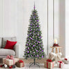 VidaXL sapin de Noël artificiel avec 300 LED vertes, 210 cm PVC et plastique et acier