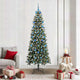 VidaXL sapin de Noël artificiel avec 300 LED vertes, 210 cm PVC et plastique et acier