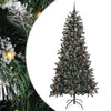 Vidaxx sapin de Noël artificiel avec 300 LED vertes, 240 cm PVC et plastique et acier