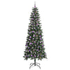 Vidaxx sapin de Noël artificiel avec 300 LED vertes, 240 cm PVC et plastique et acier