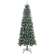Vidaxx sapin de Noël artificiel avec 300 LED vertes, 240 cm PVC et plastique et acier - afbeelding 3