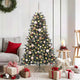 Vidaxx sapin de Noël artificiel avec 150 LED vertes, 150 cm PVC et plastique et acier