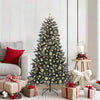 VidaXL sapin de Noël artificiel avec 150 LED vertes, 150 cm PVC et plastique et acier