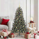 VidaXL sapin de Noël artificiel avec 150 LED vertes, 150 cm PVC et plastique et acier