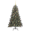 VidaXL sapin de Noël artificiel avec 150 LED vertes, 150 cm PVC et plastique et acier