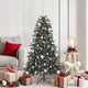VidaXL sapin de Noël artificiel avec 150 LED vertes, 150 cm PVC et plastique et acier