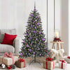 VidaXL sapin de Noël artificiel avec 150 LED vertes, 150 cm PVC et plastique et acier