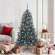 VidaXL sapin de Noël artificiel avec 150 LED vertes, 150 cm PVC et plastique et acier
