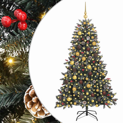 Vidaxx sapin de Noël artificiel avec 300 LED vert 180 cm PVC et plastique et acier