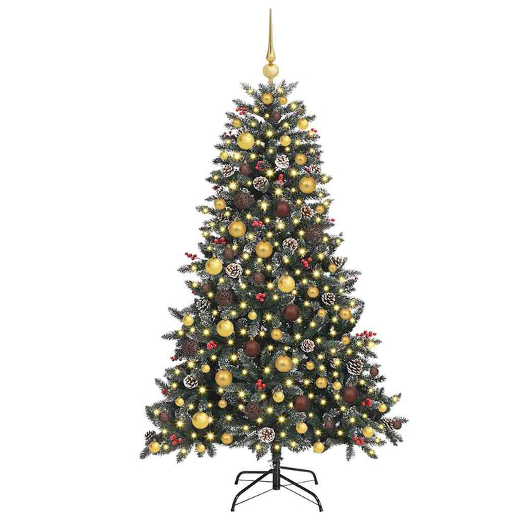 Vidaxx sapin de Noël artificiel avec 300 LED vert 180 cm PVC et plastique et acier
