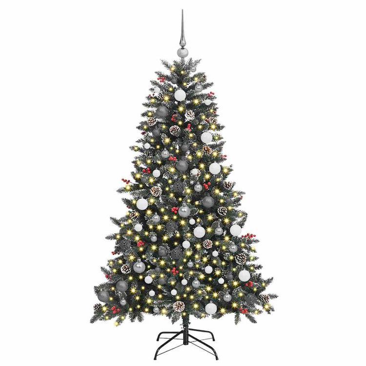 Vidaxx sapin de Noël artificiel avec 300 LED vert 180 cm PVC et plastique et acier