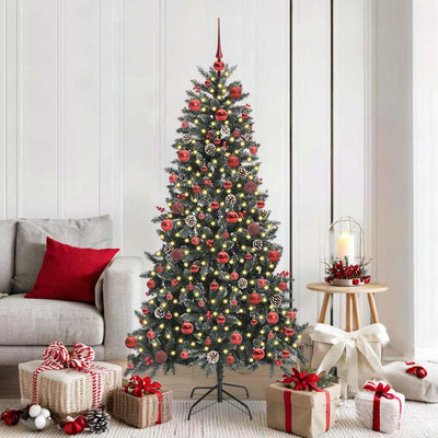 Vidaxx sapin de Noël artificiel avec 300 LED vert 180 cm PVC et plastique et acier