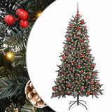Vidaxx sapin de Noël artificiel avec 300 LED vert 180 cm PVC et plastique et acier - afbeelding 2