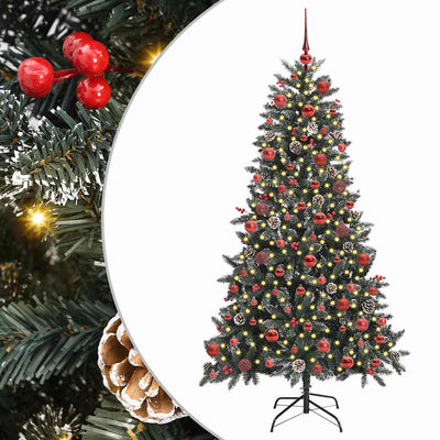 Vidaxx sapin de Noël artificiel avec 300 LED vert 180 cm PVC et plastique et acier
