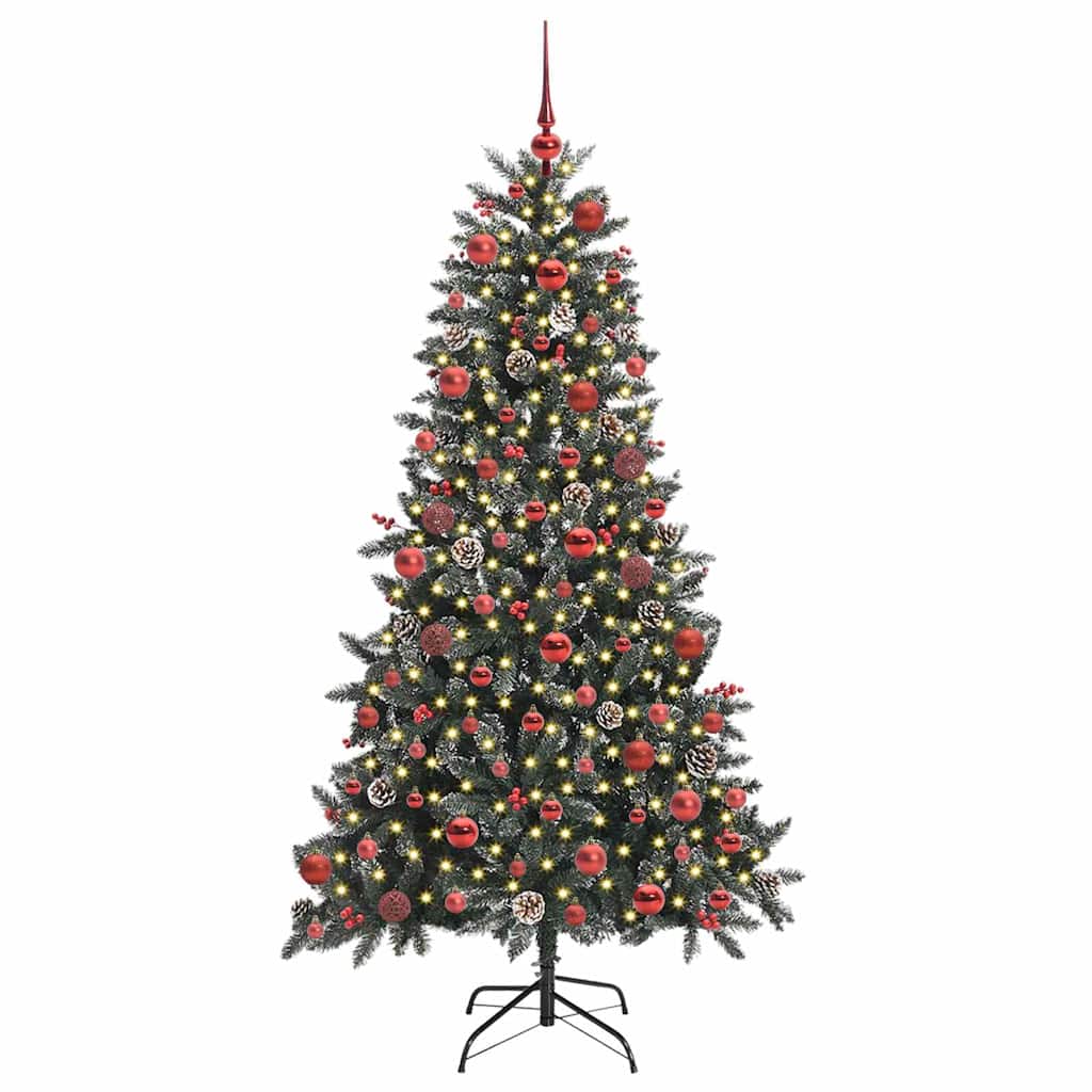 Vidaxx sapin de Noël artificiel avec 300 LED vert 180 cm PVC et plastique et acier