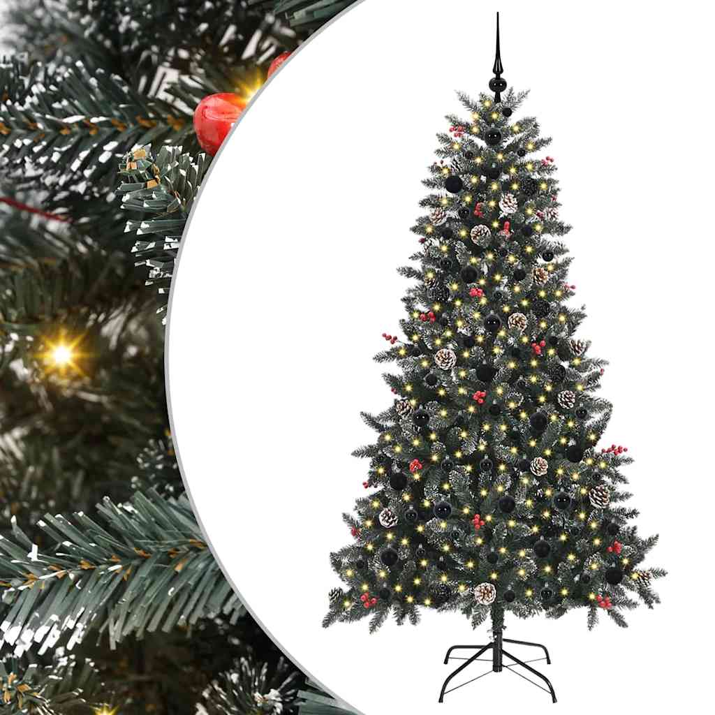 Vidaxx sapin de Noël artificiel avec 300 LED vert 180 cm PVC et plastique et acier