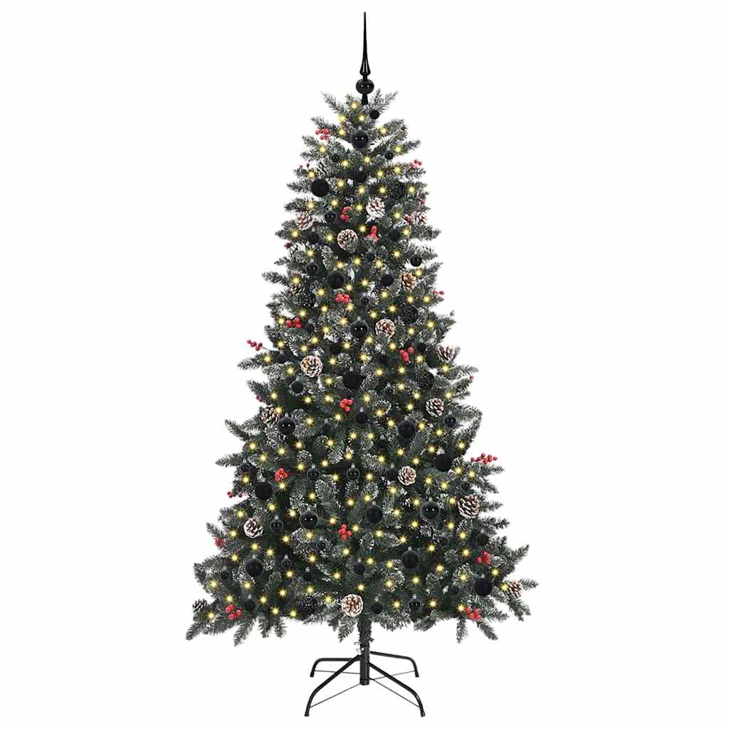 Vidaxx sapin de Noël artificiel avec 300 LED vert 180 cm PVC et plastique et acier
