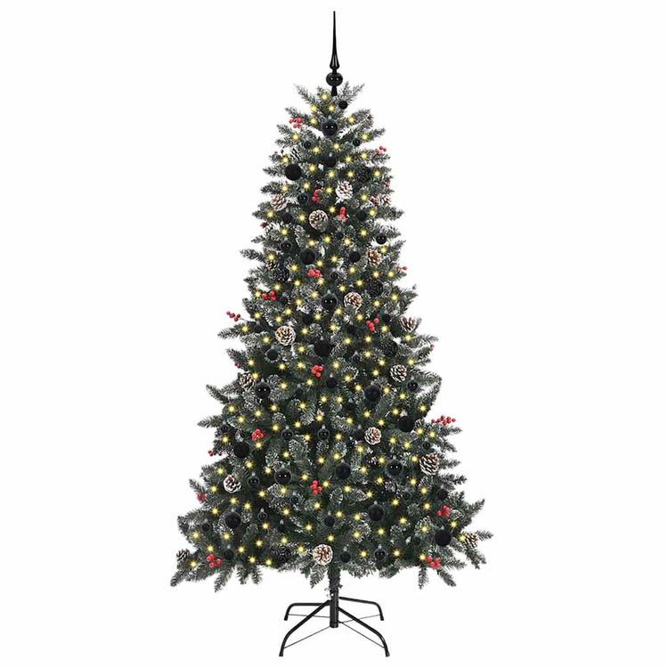 Vidaxx sapin de Noël artificiel avec 300 LED vert 180 cm PVC et plastique et acier