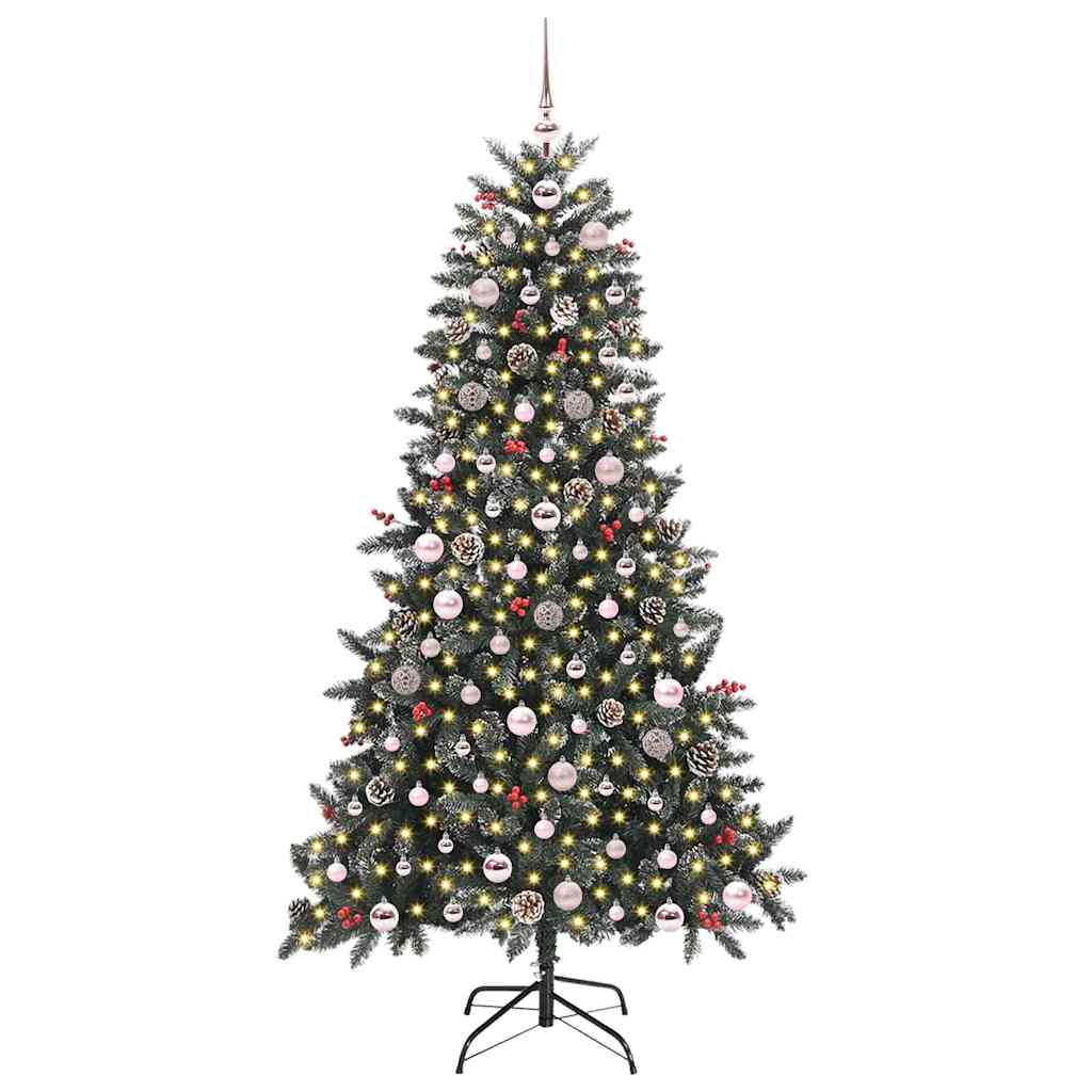 Vidaxx sapin de Noël artificiel avec 300 LED vert 180 cm PVC et plastique et acier