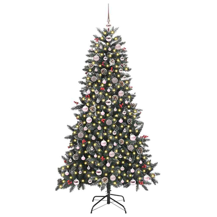 Vidaxx sapin de Noël artificiel avec 300 LED vert 180 cm PVC et plastique et acier
