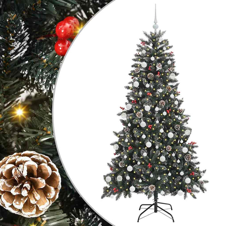 Vidaxx sapin de Noël artificiel avec 300 LED vert 180 cm PVC et plastique et acier