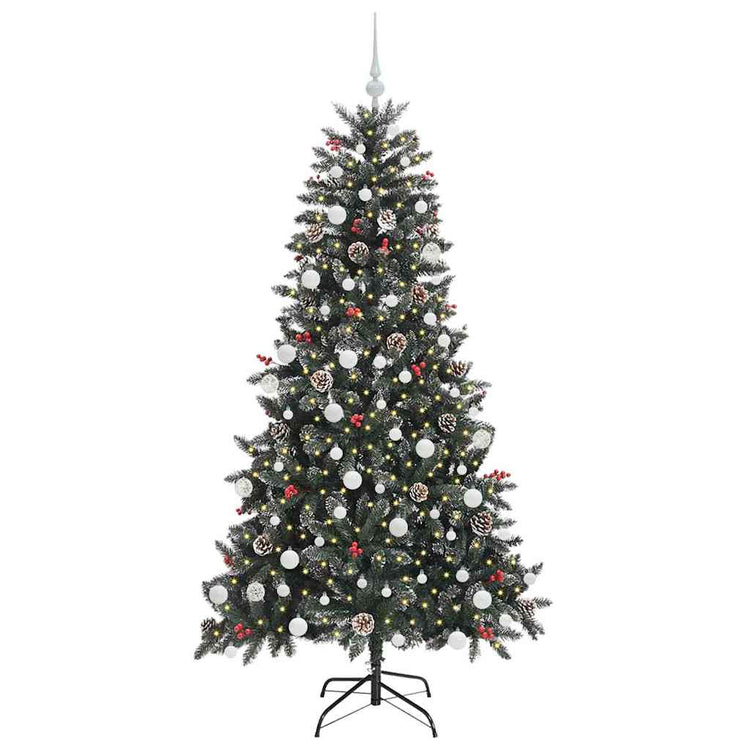 Vidaxx sapin de Noël artificiel avec 300 LED vert 180 cm PVC et plastique et acier