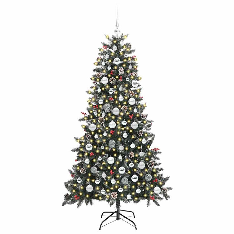 Vidaxx sapin de Noël artificiel avec 300 LED vert 180 cm PVC et plastique et acier