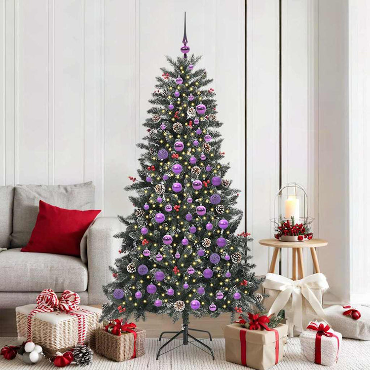 Vidaxx sapin de Noël artificiel avec 300 LED vert 180 cm PVC et plastique et acier