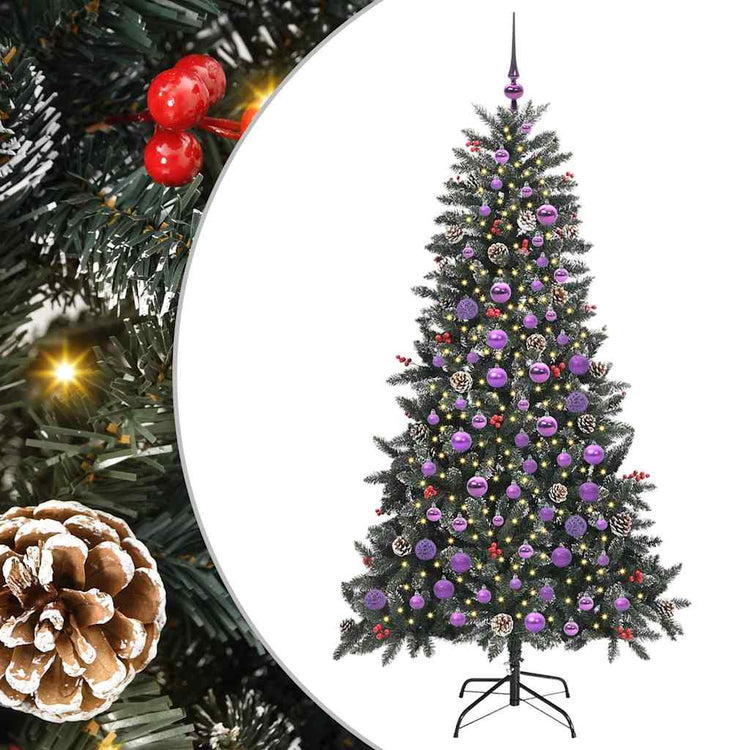 Vidaxx sapin de Noël artificiel avec 300 LED vert 180 cm PVC et plastique et acier