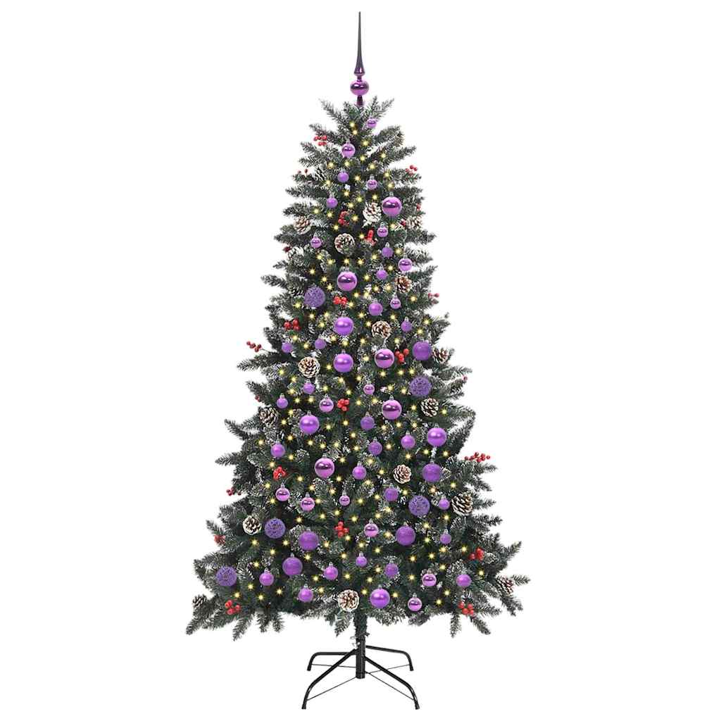Vidaxx sapin de Noël artificiel avec 300 LED vert 180 cm PVC et plastique et acier