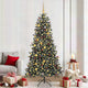 VidaXL sapin de Noël artificiel avec 300 LED vertes, 210 cm PVC et plastique et acier