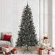 Vidaxx sapin de Noël artificiel avec 300 LED vertes, 240 cm PVC et plastique et acier