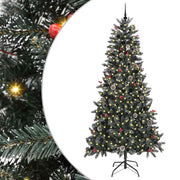 Vidaxx sapin de Noël artificiel avec 300 LED vertes, 240 cm PVC et plastique et acier - afbeelding 2