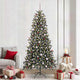 Vidaxx sapin de Noël artificiel avec 300 LED vertes, 240 cm PVC et plastique et acier