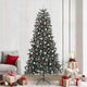 Vidaxx sapin de Noël artificiel avec 300 LED vertes, 240 cm PVC et plastique et acier