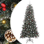 Vidaxx sapin de Noël artificiel avec 300 LED vertes, 240 cm PVC et plastique et acier - afbeelding 2