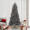 Vidaxx sapin de Noël artificiel avec 300 LED vertes, 240 cm PVC et plastique et acier