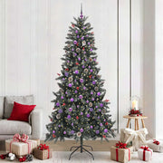 Vidaxx sapin de Noël artificiel avec 300 LED vertes, 240 cm PVC et plastique et acier - afbeelding 1