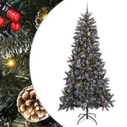 Vidaxx sapin de Noël artificiel avec 300 LED vertes, 240 cm PVC et plastique et acier - afbeelding 2