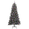 Vidaxx sapin de Noël artificiel avec 300 LED vertes, 240 cm PVC et plastique et acier